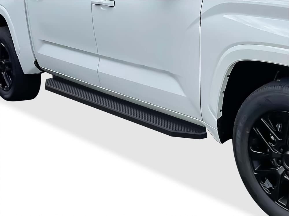 APS Black Running Boards Style Compatible with Toyota Tundra 2022-2025 CrewMax (Side Steps Side Bars) 6in Wide