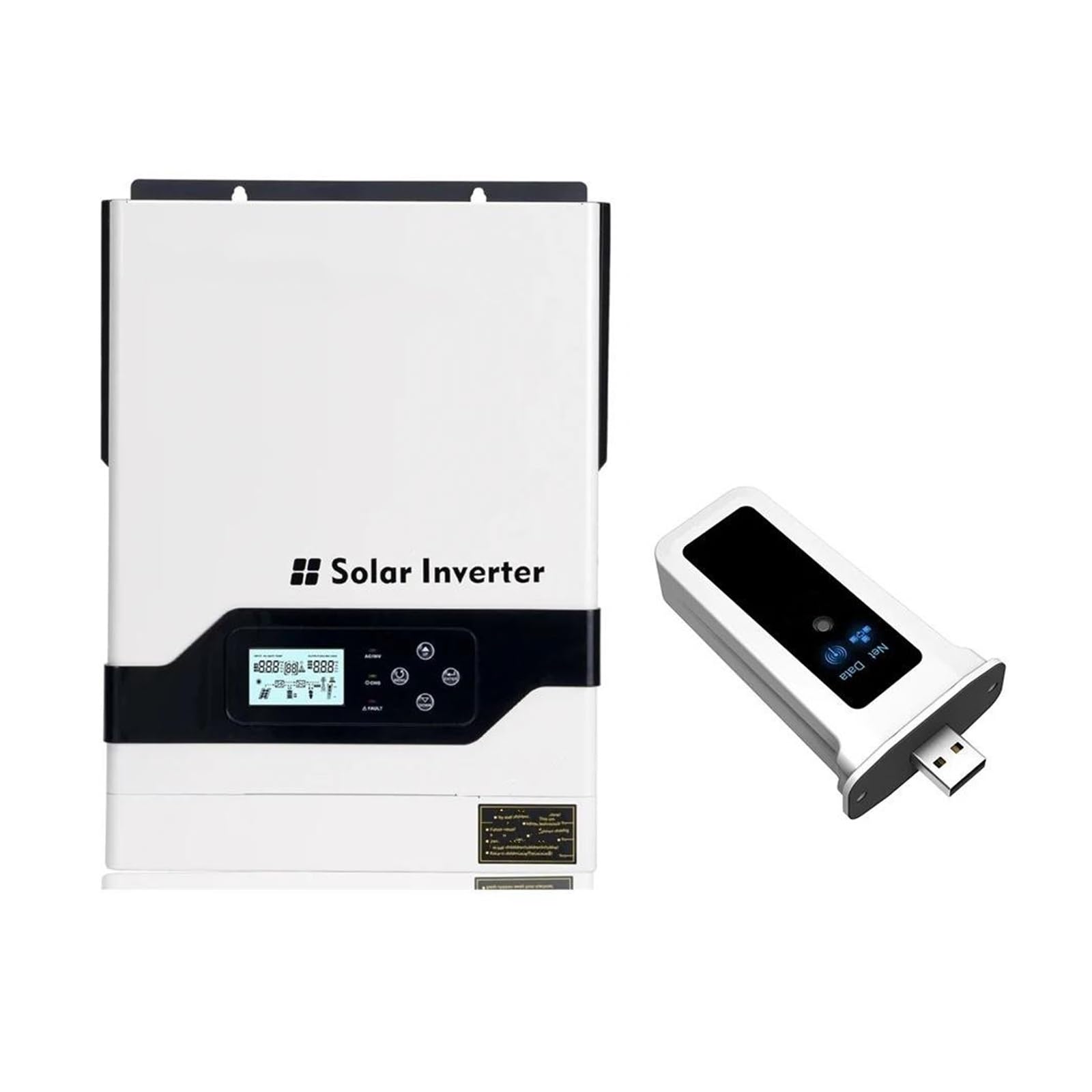 Convertisseur Onduleur Solaire Hybride Domestique 3kw 24V MPPT 80A PV145V Onde Sinusoïdale Système Solaire Hors Réseau Moniteur WiFi Onduleur(MP1900 HM 3KW-WiFi)