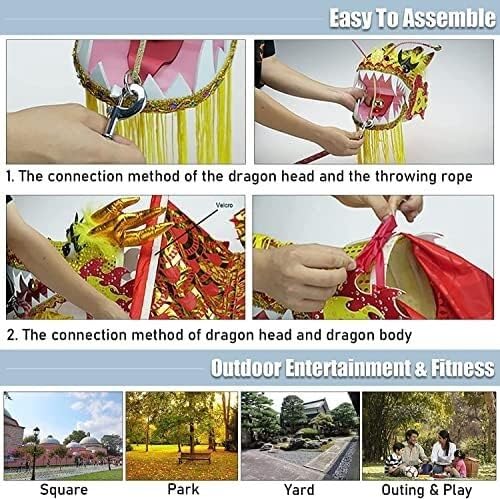 Ruban de dragon jaune 3D de 6m pour divertir les enfants au parc