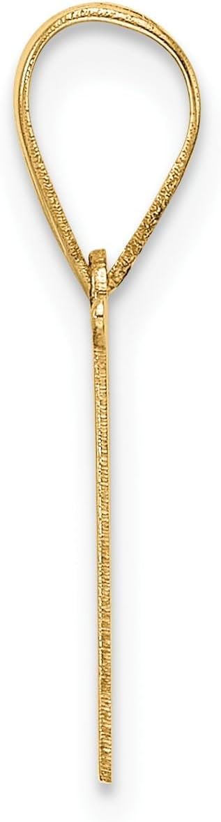 14k Yellow Gold Letter N Pendant for Women or Unisex Wear, Polished Block Style Initial Charm with Sleek Bail, Real Gold Alphabet Pendant, Modern Monogram Necklace Accessory, Custom Jewelry - Image 2