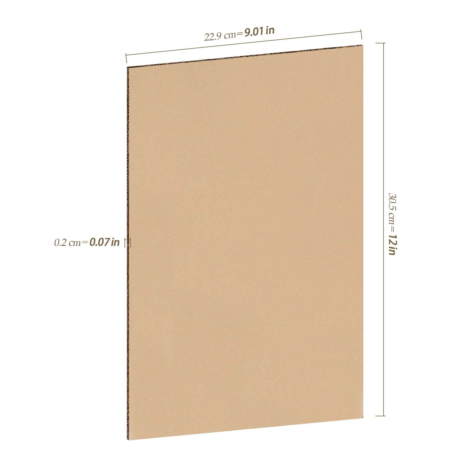 Lot de 100 feuilles de carton ondulé A4 305 x 230 mm x 2 mm d'épaisseur Idéal pour expédition, emballage et projet de bricolage