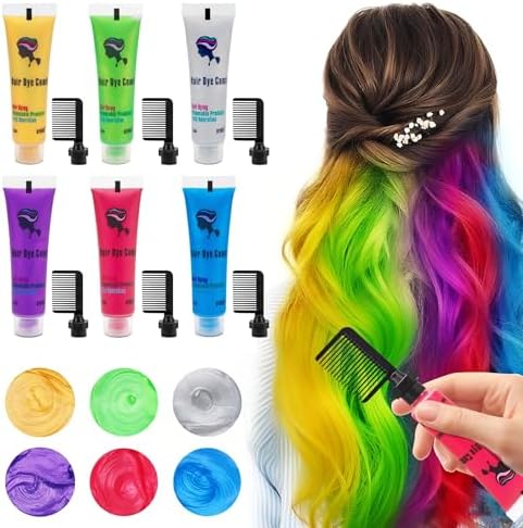 Byhoo Temporary Hair Dye 6PCS for Dark Hair