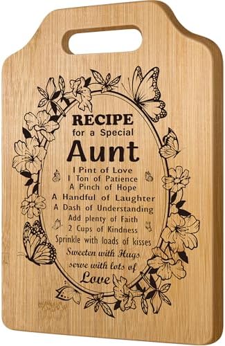 Aunt Birthday Gifts from Niece Nephew, Best Aunt Ever Gifts, Auntie Gift Ideas, Best Auntie Gifts, I Love You Aunt Present, Birthday Christmas Wedding Mothers Day Cutting Board for Aunt