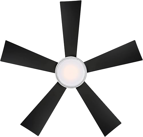 Miniatura 9 de Ventilador inteligente de techo con 5 aspas, accesorio de luz LED y control de pared para interiores o exteriores y para iOS o Android, Alexa,