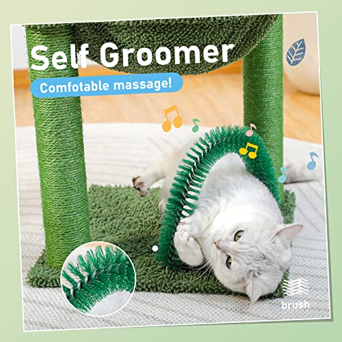 Poste rascador para gatos PAWZ Road de 23 pulgadas con árbol y hamaca miniatura 7