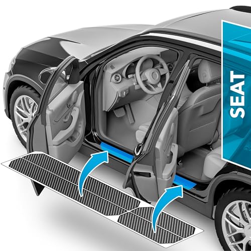 uProtect Auto Einstiegsleisten Schutz für Seat Arona 1 (I) KJ7 I 2017-2025 - Schutzfolie Autotür Zubehör Zierleisten Lackschutzfolie Carbon Schwarz