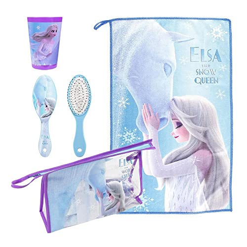 CERDÁ LIFE'S LITTLE MOMENTS, Neceser Infantil Completo de Frozen II-Licencia Oficial Disney para Niñas, Azul, Especialmente recomendado 2 a 8 años