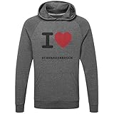 waschbar bis 40°C JOllify SCHWARZENBRUCK Funktions Pullover Hoodie mit hochwertigem Druck für Sport und Freizeit - Größe: XL - Farbe: grau Charcoal