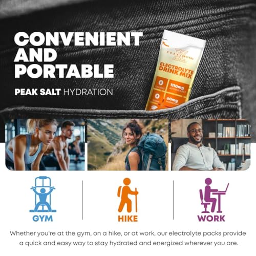 Image of Peak Revival-X Electrolytes Powder Packets - Salt Electrolyte Drink Mix for Rapid Hydration - Non-GMO, Vegan Friendly, Gluten Free & Sugar Free Electrolytes Powder - Variety Pack (12 Packets)