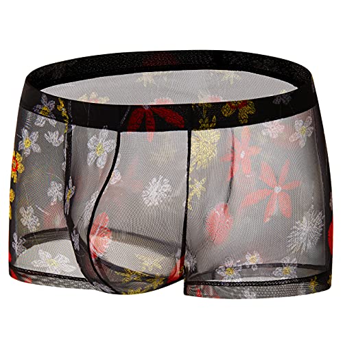 Men's Boxer Briefs Breathable Underwear Low Rise Print Valentines Boxers