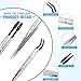 6 Pieces Rubber Tipped Tweezers PVC Stainless Steel Rubber Coated Tips Tweezers for Jewelry Hobby Industrial Hobby Craft (Black and Red)