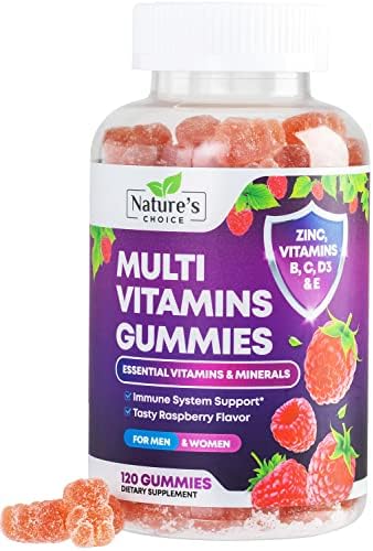 Multivitamin Gummies for Adults Immune Support Supplement - Natural Complete Daily Multivitamin Gummy Vitamins - Vegetarian Multi Vitamin A, C, E, B6, B12 for Men & Women - 120 Gummy Multivitamins