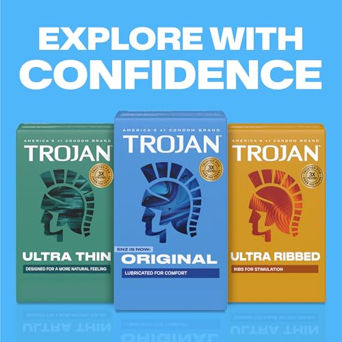 Image of TROJAN ENZ Lubricated Condoms, Latex Condoms For Contraception and STI Protection, America's Number One Condom, 36 Count Value Pack