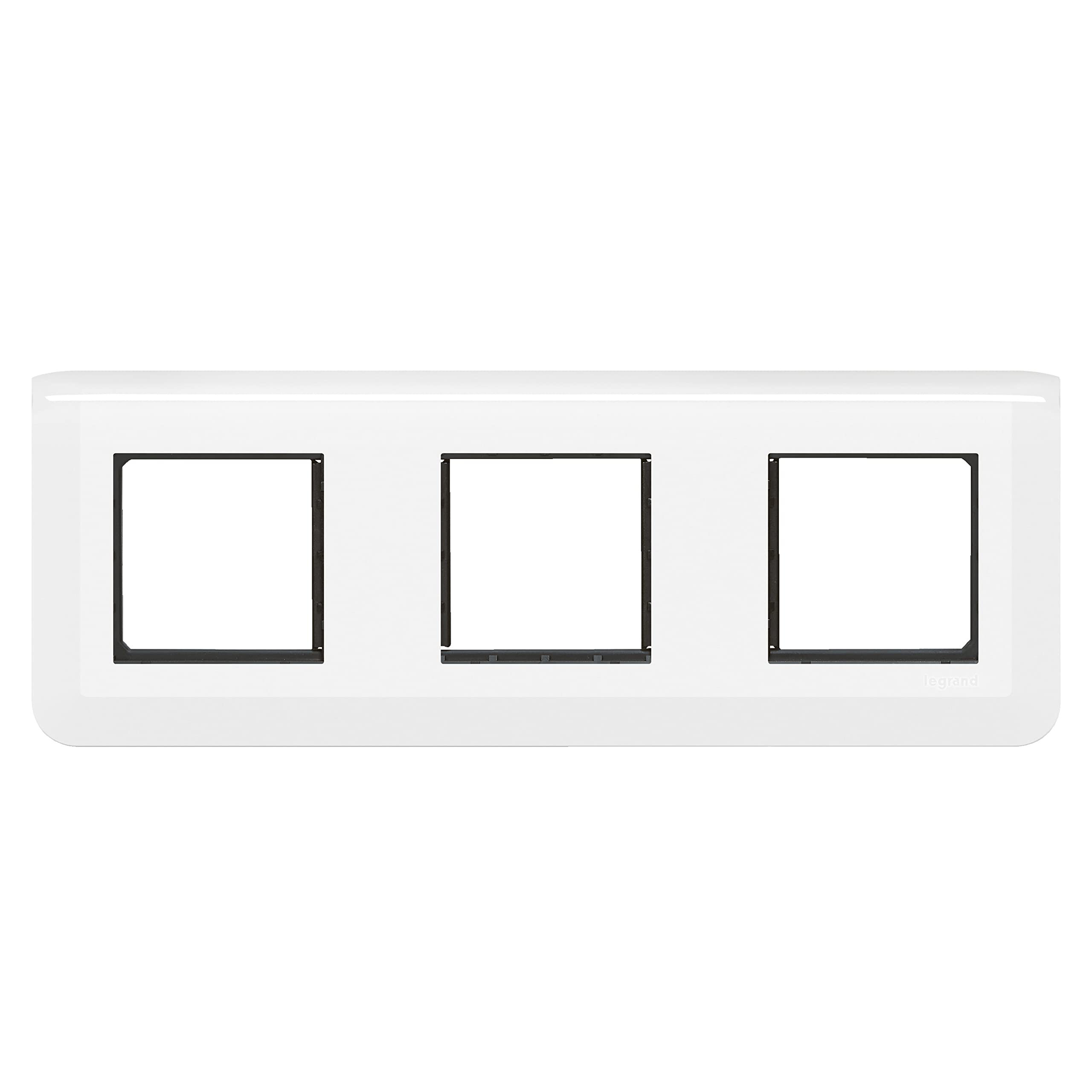 Legrand - Plaque Mosaic avec support pour 3 x 2 modules montage horizontal - blanc
