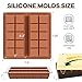 Fimary Dubai Chocolate Molds 1 Inch Deep, Silicone Chocolate Bar Mold – Non-Stick, Flexible, Large and Thick Homemade Chocolates, Candies, and Desserts - Set of 1