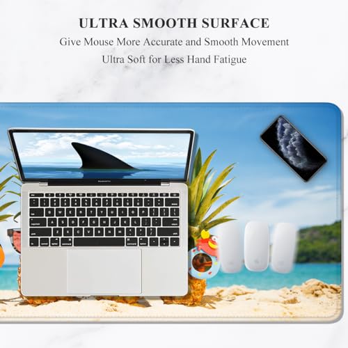 Image of Auhoahsil Large Gaming Mouse Pad, XXL 35.4 x 15.7 in Desk Mat, Pineapple