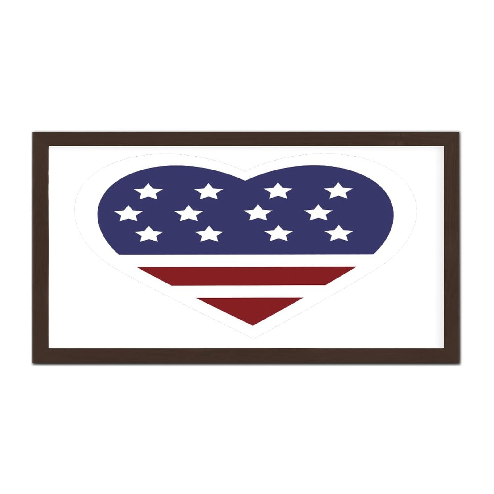 Plaque en bois 4th of July avec cœur pour une ambiance chaleureuse de cuisine et bureau