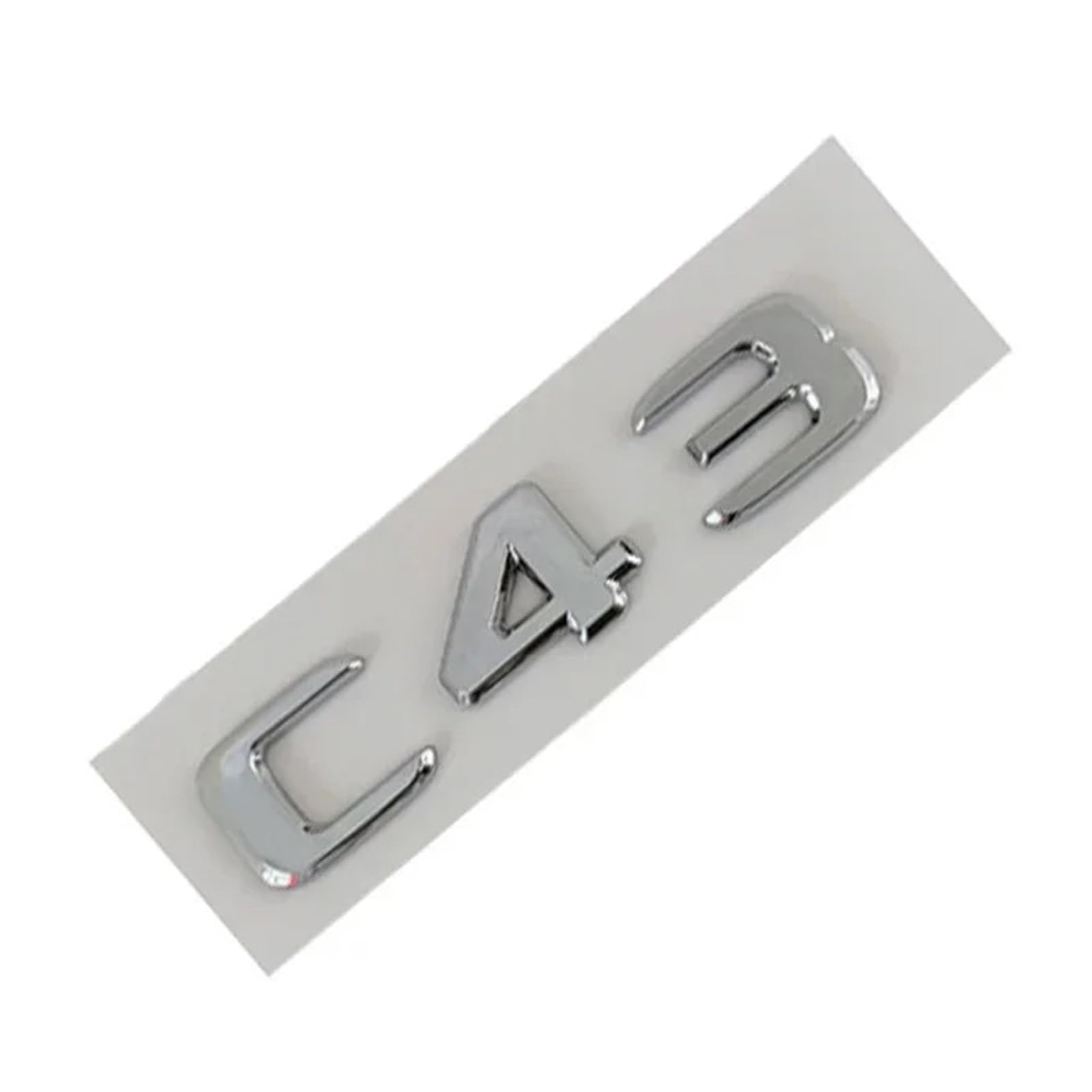 OVARIA 3D ABS Black Letters Car Rear Trunk Badge Sticker C63 C43 Emblem Logo Fit For Mercedes C43 C63 AMG W204 W205 Car Accessories(C43 Silver)