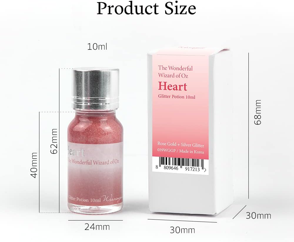 Heart (Mind) Glitter Potion 10ml - The Wonderful Wizard of Oz Literature Ink Set_Bottled Ink Fountain Pen Dip Pen Writing Instrument Calligraphy Drawing