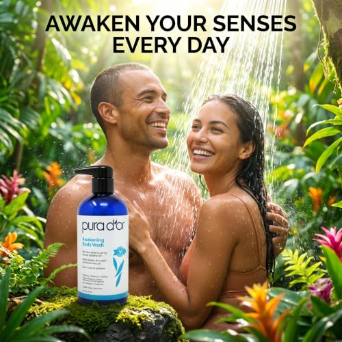 PURA D'OR Awakening Moisturizing Body Wash with Aloe Vera, 16oz - image 6