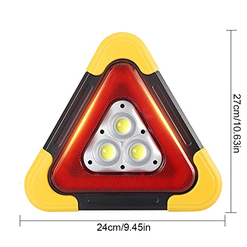 2Pcs Multifunctional Triangle Warning Light Solar Charging 5 Mode Led Emergency Triangle Light Safety Sign Light For Car Breakdown Accident #TOP4