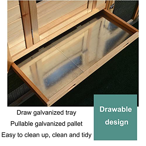 outdoor product Großer Holzkaninchenkäfig Hühnerstall Aus Holz, Doppellagiger Hinterhof-Geflügelkäfig Entenhaus Mit… – Bild 8