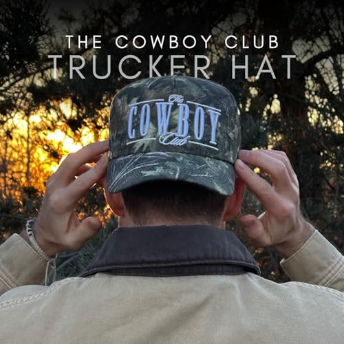 Image of Vintage Western Trucker Hat | Men & Women | Country Cute Caps for Cowgirls Cowboys | Camo Denim Embroidered Cotton | Snapback