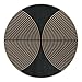Lahome Enfys Modern Rainbow Round Rug, 6ft Easy Jute Circle Patio Rug Washable Indoor Outdoor Carpet for Living Room, Farmhouse Natural Contemporary Round Mat for Entryway Backyard Porch