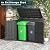 RIWENGO Outdoor Storage Shed - Horizontal Storage Cabinet Waterproof for Garden, Patio, Backyard, Outdoor Trash Can Storage Shed Waterproof for Easy Storage of Garbage Cans, Tools, Lawn Mower