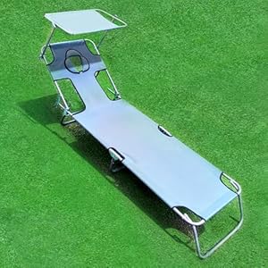 Generisch Leichter Faltbarer Sonnenstuhl mit Gesichtsloch Blau