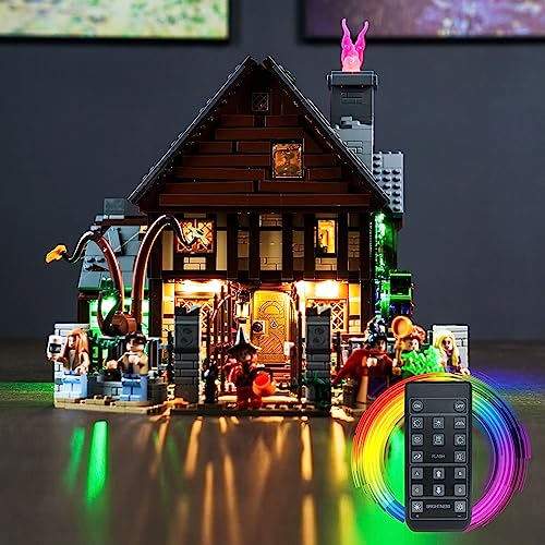 BrickBling LED Lighting Compatible with Lego 21341 Hocus Pocus: The Sanderson Sisters' Cottage, Remote Control Version Light (Lights Only, No Model)