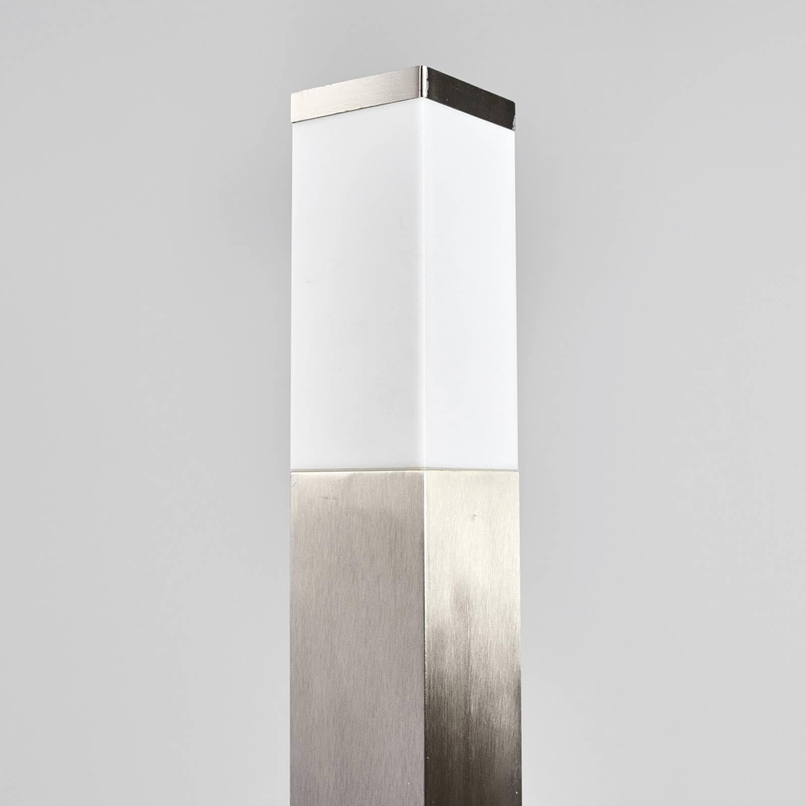 Lindby Lampioncino da Giardino Paletto Luminoso Segnapassi Acciaio Inox Esterno 90 cm, E27 Illuminazione Aiuole Sentieri Cortile Luci Led