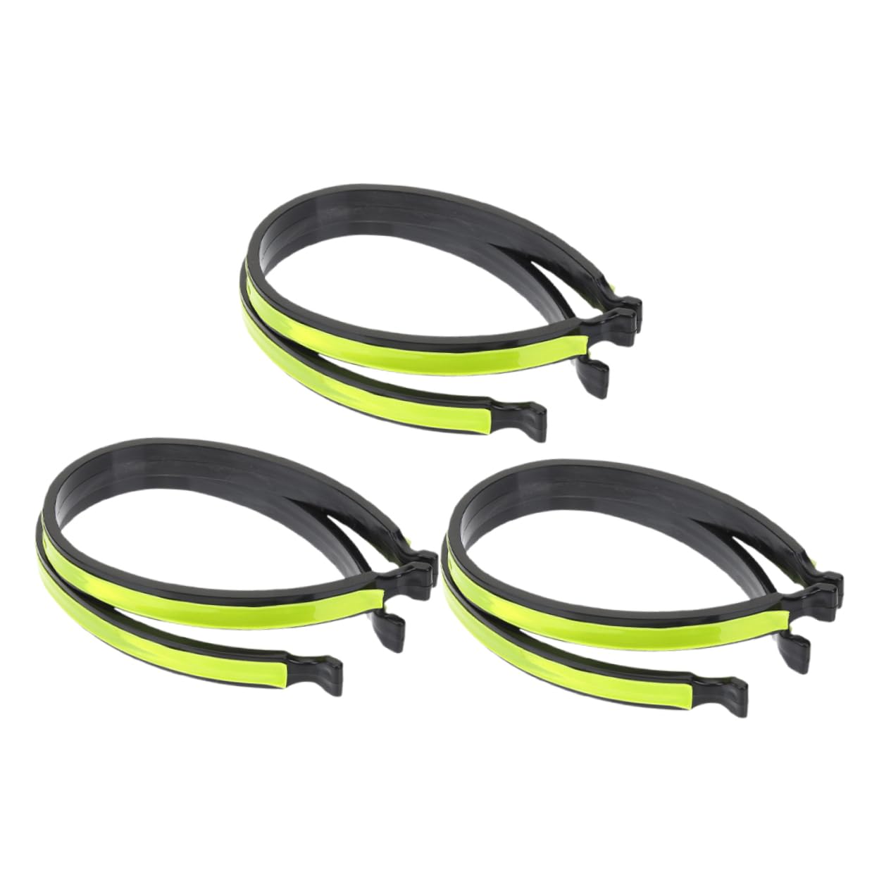 TOYANDONA 3pairs Reflective Riding Pants Clips Reflective Pants Clip Bicycle Trouser Clips Lightweight Reflective Cycling Trouser Clips Riding Leg Reflective Clips Resin Light Green