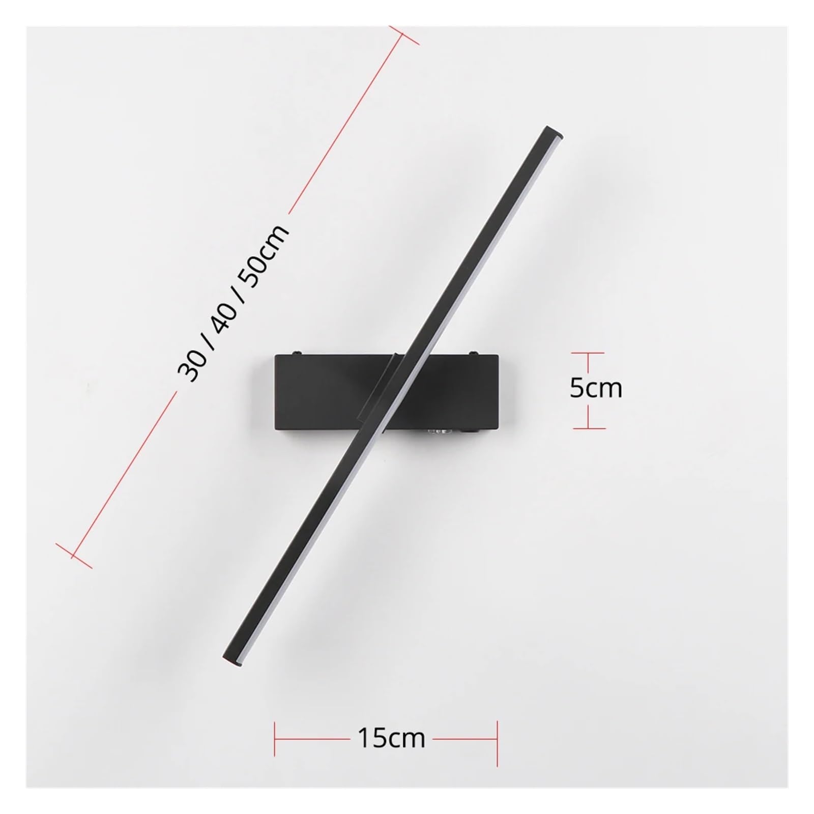 Lampada Da Parete A LED Con Batteria Ricaricabile Interruttore Tattile For Comodino Camera Letto Dimmerabile Luce Notturna DC5V In Ferro Di Alluminio Tipo C Piccolo E Luminoso(Black,Length 30cm)