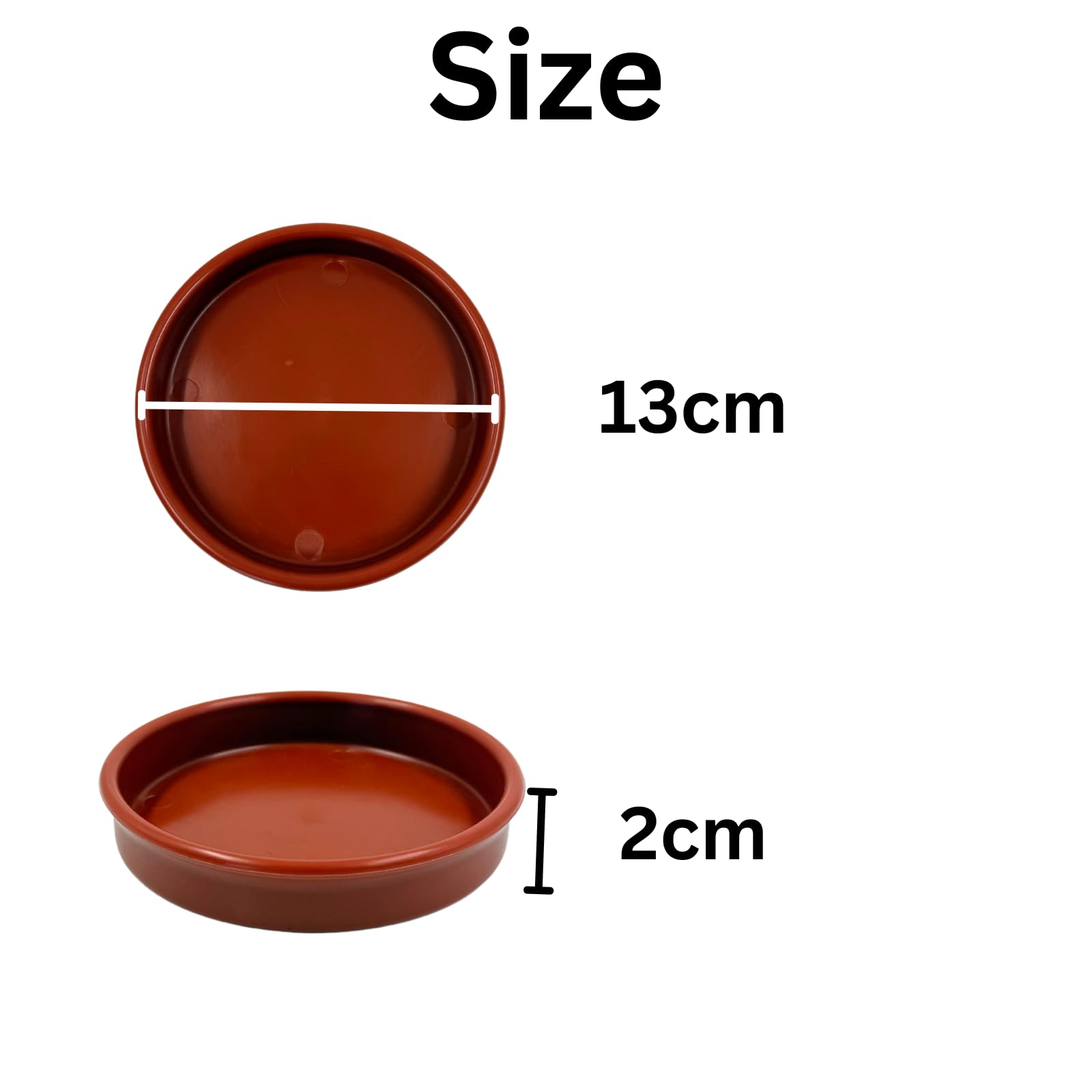 Lot de 3 bols pour nourriture et eau - Pour haie et porc - 13 cm de large - Profil bas - 2 cm de profondeur