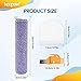 KEEPOW Hydrovac Replacement Parts for Shark Hydrovac Cordless Pro XL 3-in-1 Vacuum, Fit for Shark WD101 AW201 WD100 WD200 WD201 HydroVac, Brush roll and Filter kit, Part# WDB1F2 WDFF1 (2+6+1)