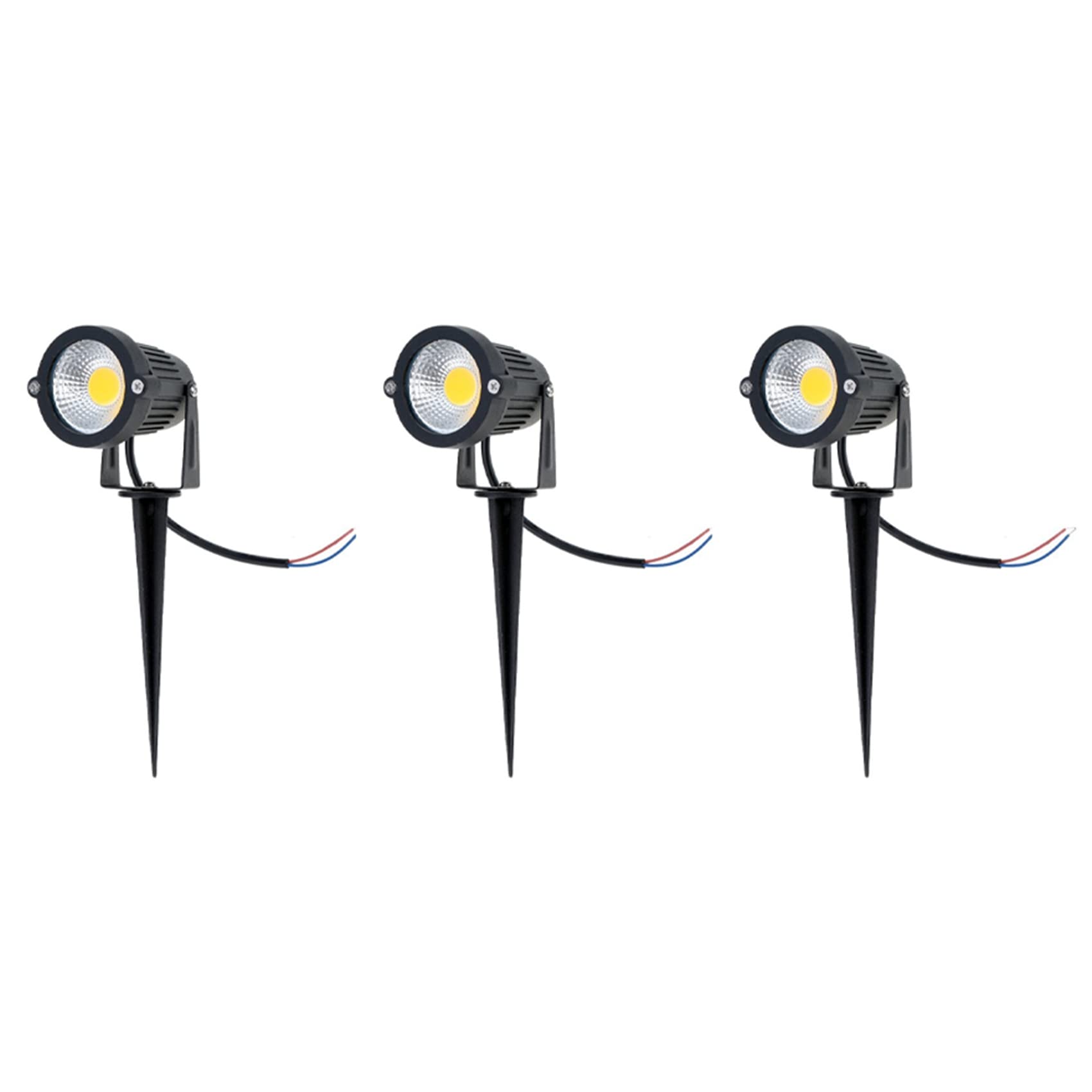 Hndhbfgrt 3X IP65 Outdoor Landscape LED Lawn Light Garden Spotlight 5W 12V AC DC