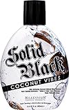 Millennium Tanning Solid Black Coconut Vibes Dark Tanning Lotion with Tattoo & Color Fade Protectors Super Hydration Blend for Indoor and Outdoor Tanning 13.5 fl. oz.