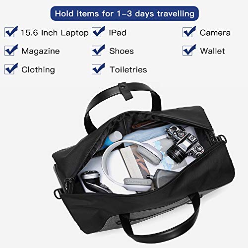 OZUKO Gym Bag Backpack, 4 in 1 Carry-on Garment Bag Large Duffel Bag Suit Travel Bag Weekend Bag Flight Bag Overnight Bag with Shoes Compartment (Black)