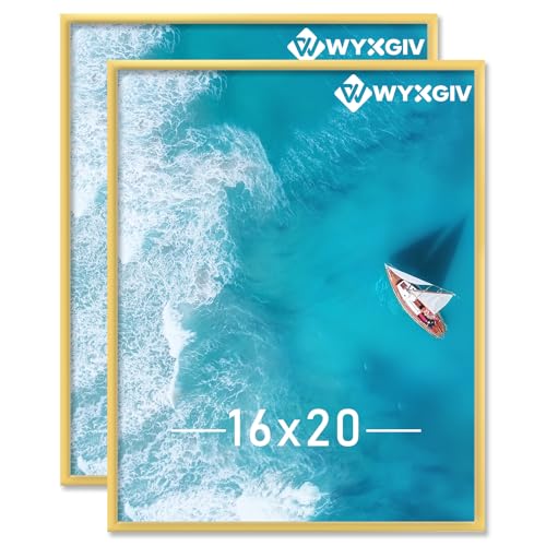 Wyxgiv 16x20 Picture Frame Set of 2, Scratch-Proof Gold...