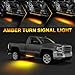 Led Running Board Lights for Trucks Amber Side Marker Kit, White Courtesy Light Extended Crew Cab 2pc 70Inch 216 Led Bar Bed Switchback Underglow Strip for Pickup Truck SUV Cars Work Van (1070)