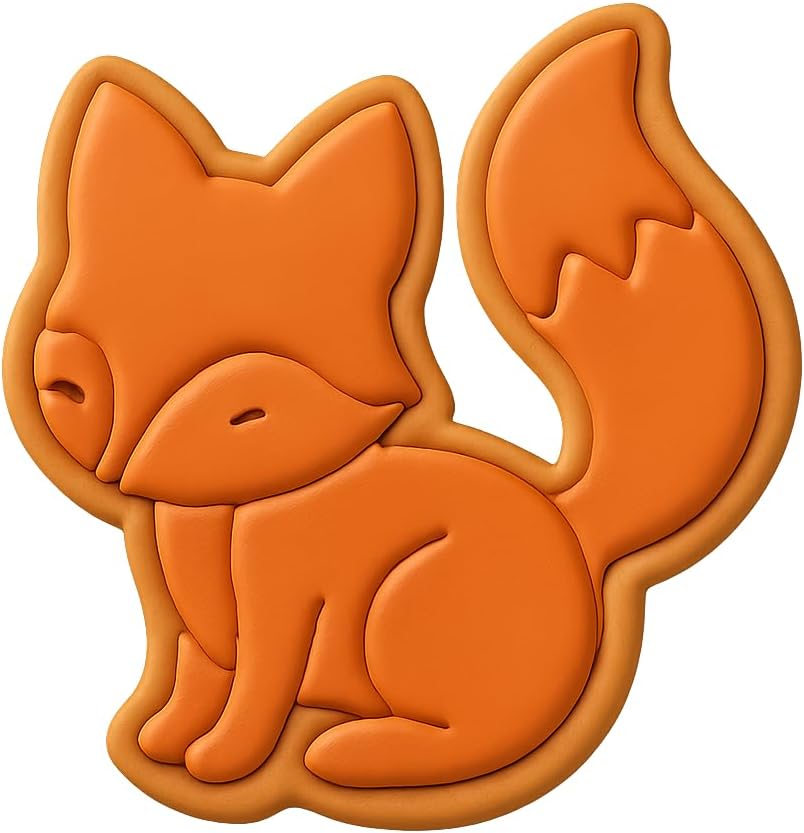 Fox with Tail Up Cookie Cutter & Stamp - 4x3.3 Fun Kitchen Baking image 4