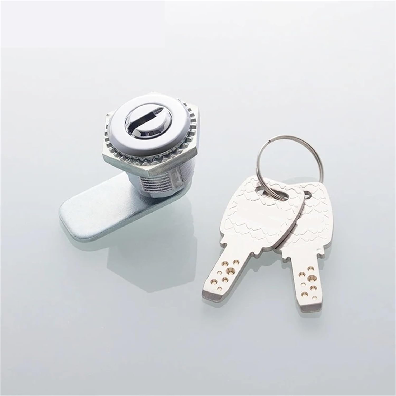 Square Cabinet Cam Lock 2 Keys Locker Office Drawer Hardware MS549 1Pcs(MMS549-2)