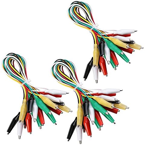 ELEGOO 30 PCS Test Leads Set with Alligator Clips Double-end 50cm Jumper Wire for Arduino Cover