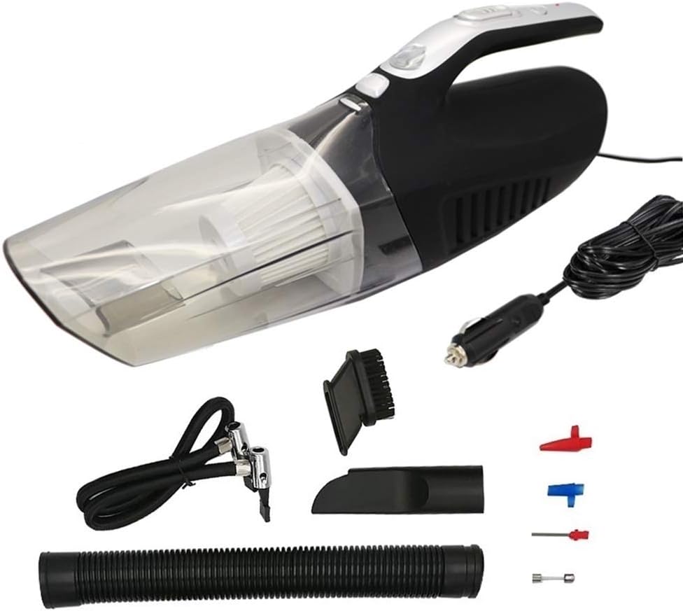 THREE EYES Car Vacuum Cleaner with Tire Inflator and LED