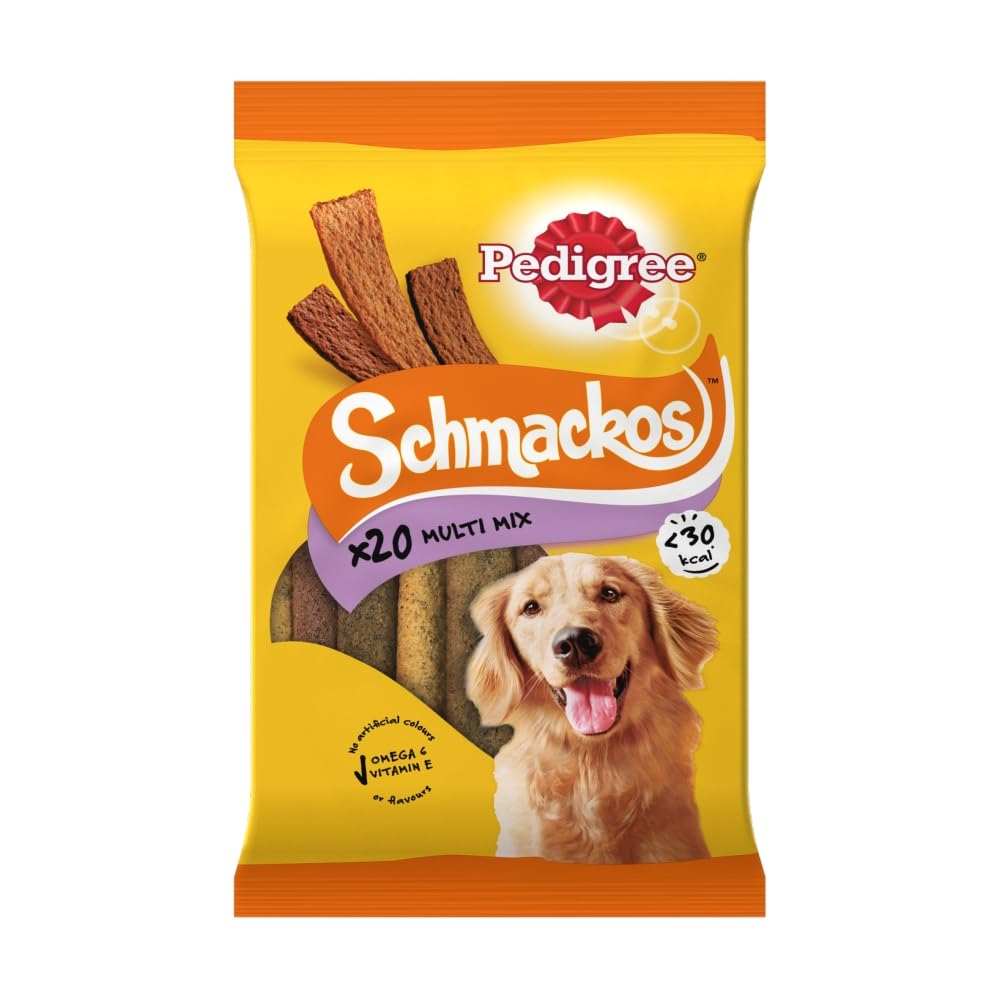 Schmackos Dog Treats Meat Variety, 20 Sticks, 144g
