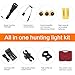 LUMENSHOOTER LS350 Predator Light Kit, Red Green White Amber Hunting Flashlight with Scope Rail Mount, Max. 10 Hours Rechargeable Batteries for Hog Coyote Coon Varmint Rabbit Night Hunting