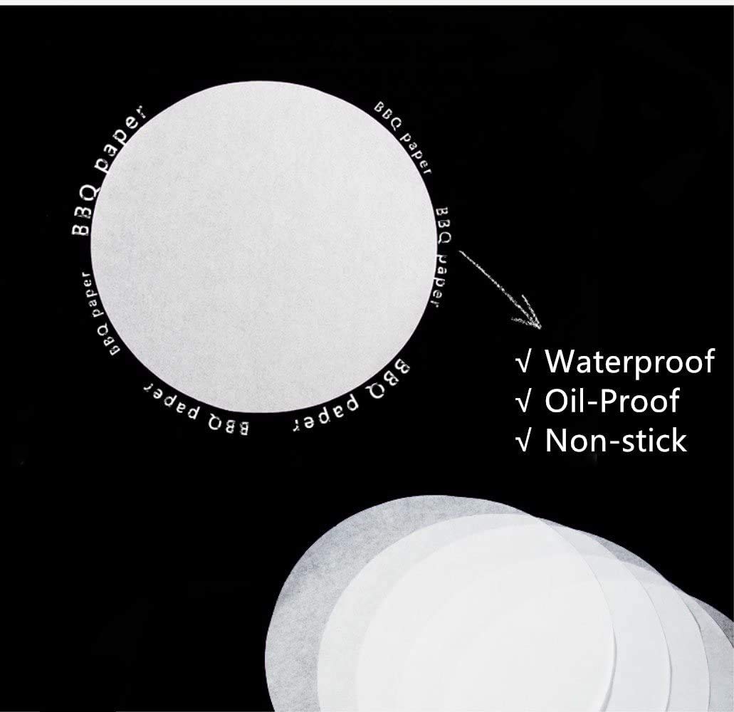Burger Discs, 500 Pieces, Round, 12 cm, Non- Stick Parchment Paper for Burger Press and Patty Makers | Wax Sheets for Hamburger, Burger Patties, Meatballs