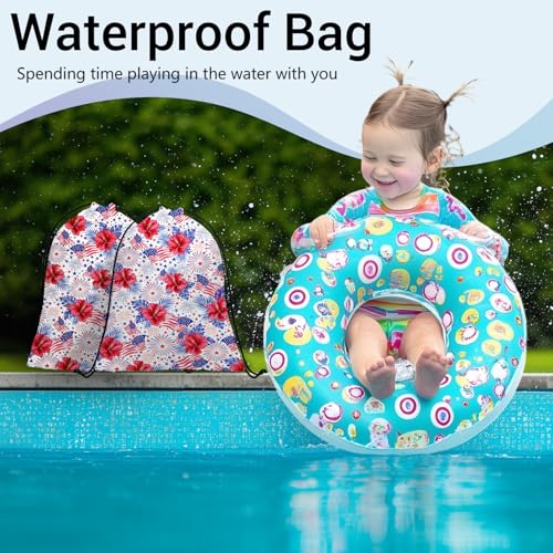 Image of US Flags Gymnasts Grip Bags Patriotic Small Drawstring Bag for Independence Day