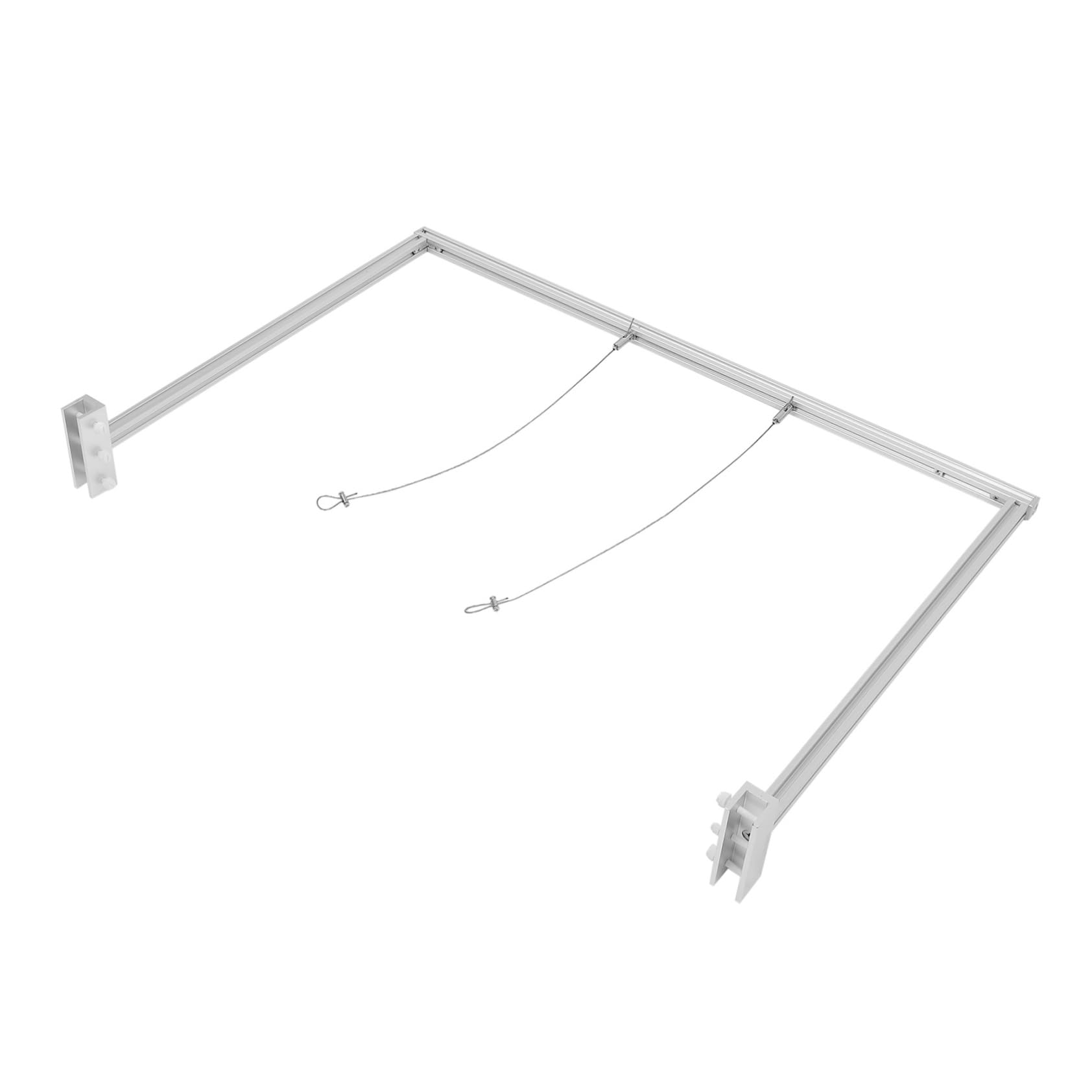 Garneck Supporto per Lampada Acquario in Lega di Alluminio Resistente Posizione Regolabile, Staffa Sospesa Argento per Acquari e Animali Acquatici, Set